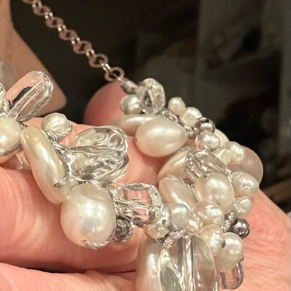 Silpada pearl and silver necklace, unique, adjustable chain, excellent - Picture 7 of 9